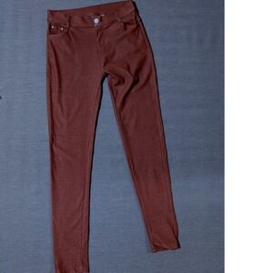 YELETE Womens Brown Jegging Pants Stretch Leggings Size Medium